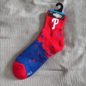 Philadelphia Phillies Red & Blue Crew Athletic Socks - Men